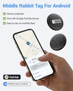 GPS Tracker Tag for Kids & Elderly for Android, Hidden Tracking Device with Pin Silicone Case, Works with Google Find Hub, No Monthly Fee, Child Locator for Backpack, Clothing, School Bag & Jacket