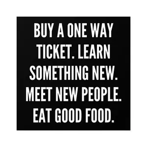 Buy A One Way Ticket Water Resistant Travel Luggage Sticker