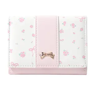 Small Wallet Floral Coquette Bow Wallet Cute Wallet ID 7 Credit Card Slots for Women Girls Small Wallet Floral Coquette Bow Wallet Cute Wallet ID 7 Credit Card Slots for Women Girls