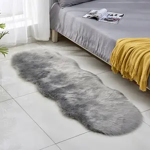 Creative Faux Fur Carpet Fashion European Style Long Plush Floor Mat Sofa Cushion Coffee Table Chair Non-slip Foot Mat