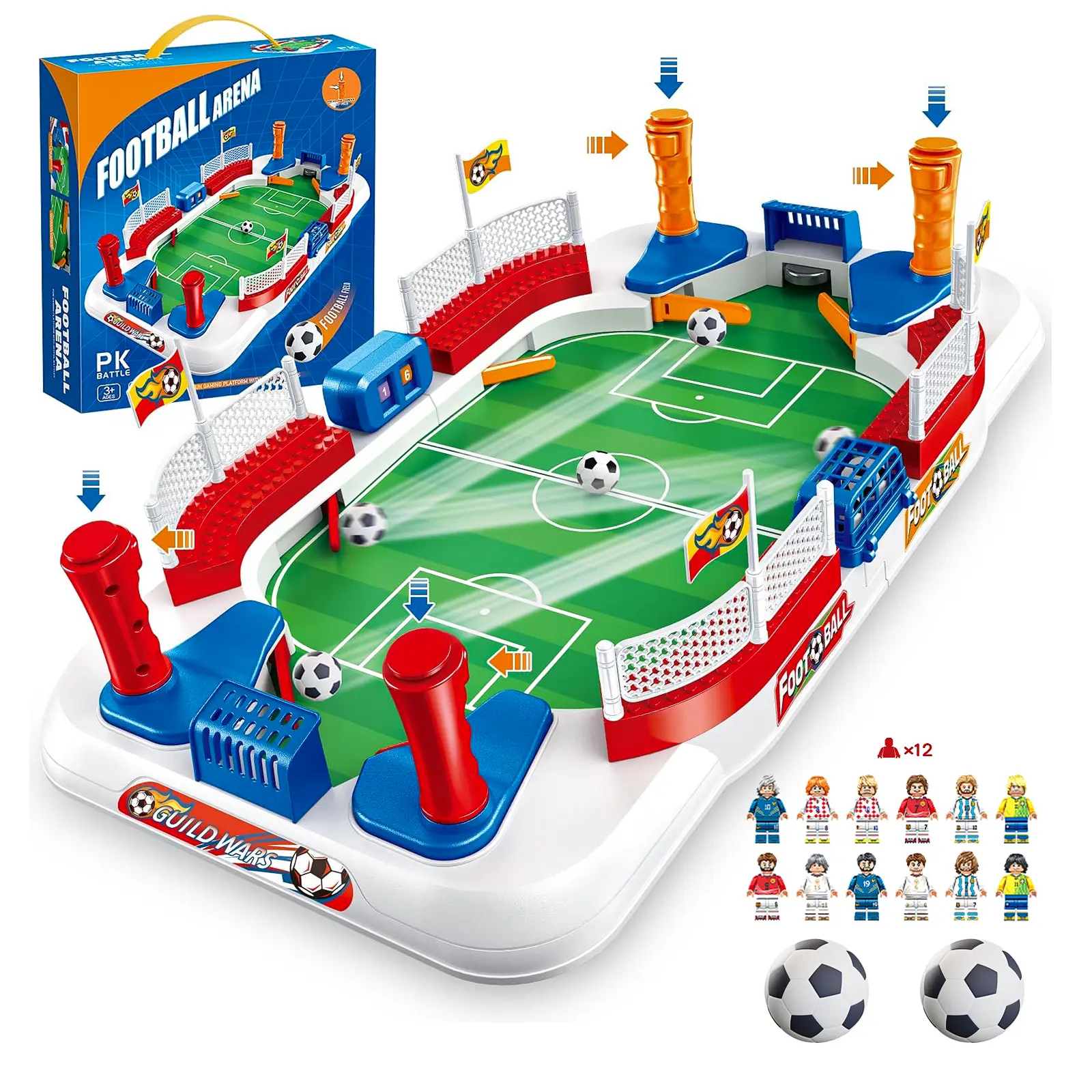Foosball Table Game for Kids, Soccer Football Game Set for Boys Girls, Indoor Sports Tabletop Board Games for Family & Game Room, Interactive Pinball Toy, Birthday Christmas Gift for Ages 3-12