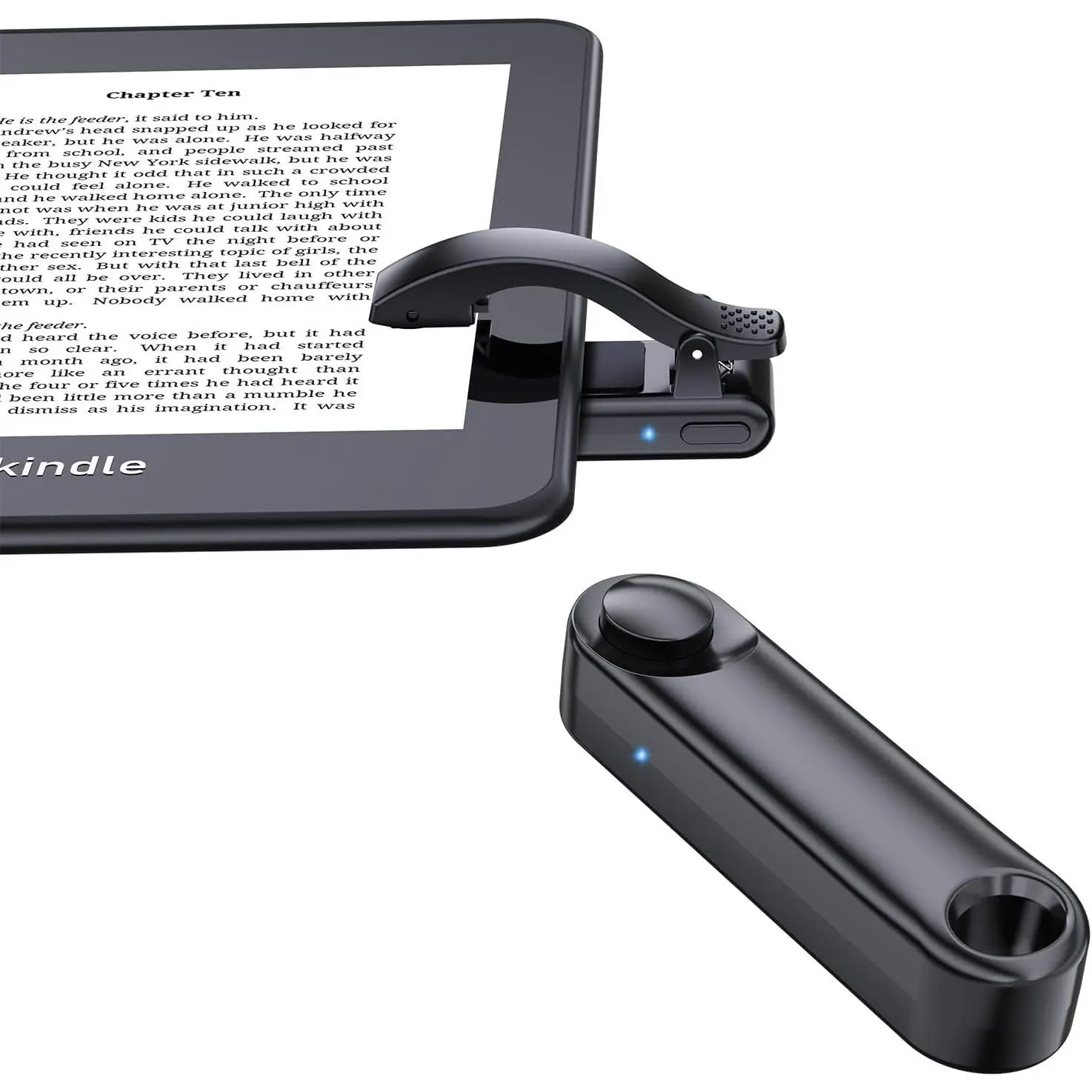 Remote Control Page Turner for Kindle: [Self-Adaptive Thickness] RF Page Turner Clicker for Kindle Paperwhite, Oasis, Kobo, eReaders, Phones & Tablets to Reading Novel & Taking Photo & Recording Video