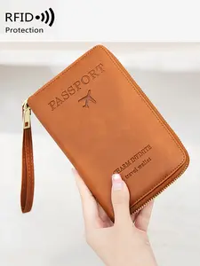 Multi-Functional RFID Passport Wallet: Passport Holder for Travel Essentials - Wallet Cover Case for Travel Women and Men Must Haves Accessories