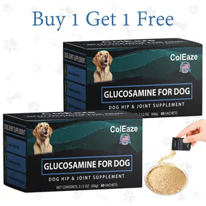 【Buy 1 Get 1 Free】Dog Hip & Joint Support Powder – Glucosamine for Mobility & Stiffness Relief, All Breeds & Ages, 60 Stick Packs