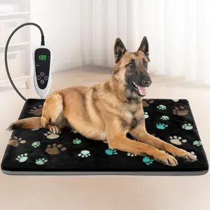 Large  Heating Pad 36x24 in with  Thermostat  and Power Line Protection Tube,Obtained MET and UL Dual Certification, Pet Heating Pad for Dogs,with Plush Fabric Cover