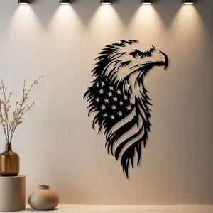 HousewarmingGift|1pc American Eagle Metal Wall Art Wall Art, American Eagle Metal Wall Art Artistic Decoration with Premium Finish - Ideal Gift for Bridal Shower & Anniversary & New Home Gift & Wedding & Thanksgiving & Christmas (Home Gift) - Home Wall