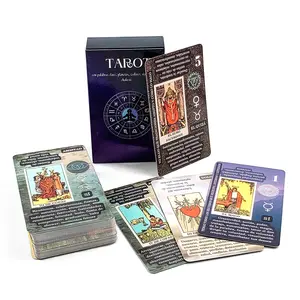 Tarot Card Game Set for Beginners, Tarot Card Decks Includes Prediction Insight Guidance Keywords, Perfect Gift for Tarot Newbies, Festival Energy Party Friends & Family Mystical Spirituality Exploration Board Game, Family Fun Game
