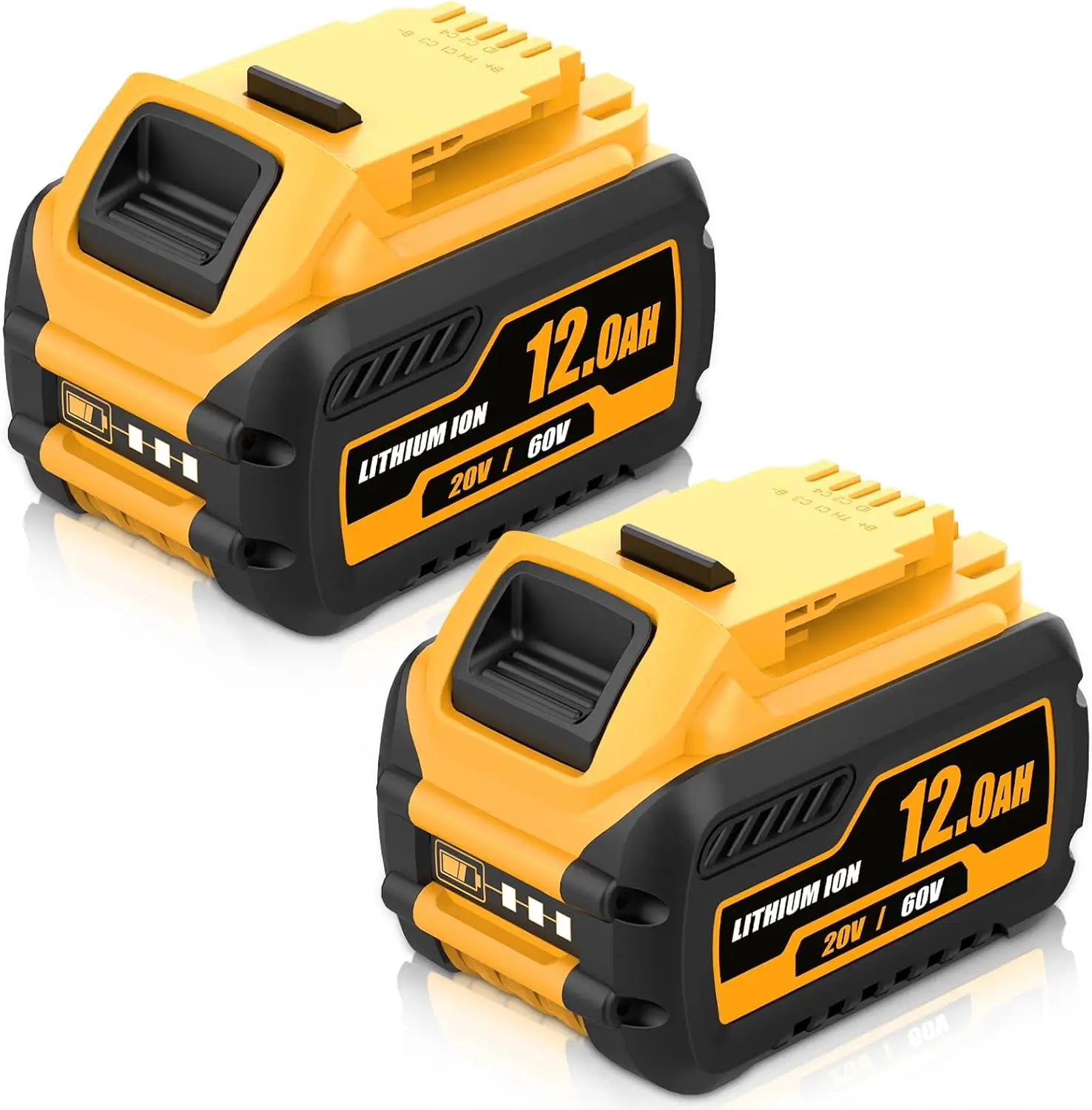 2-Pack 12000mAh DCB612 Replacement for Dewalt 20V/60V Max Lithium Ion Battery Compatible with DCB609-2 DCB612-2 DCB200