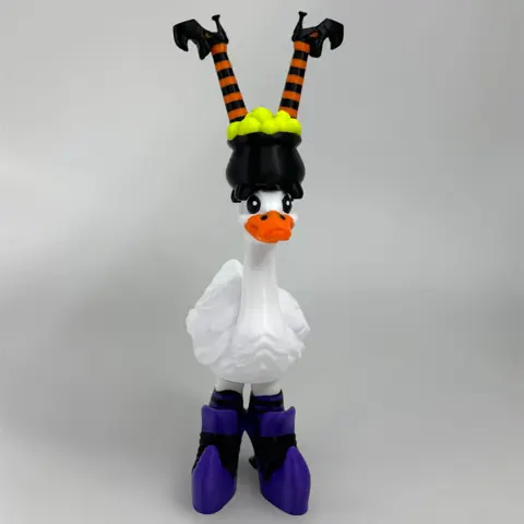 4.5-Inch Goose Figurine Funny Home Decor with Shoes Hats Seasonal 3D Printed