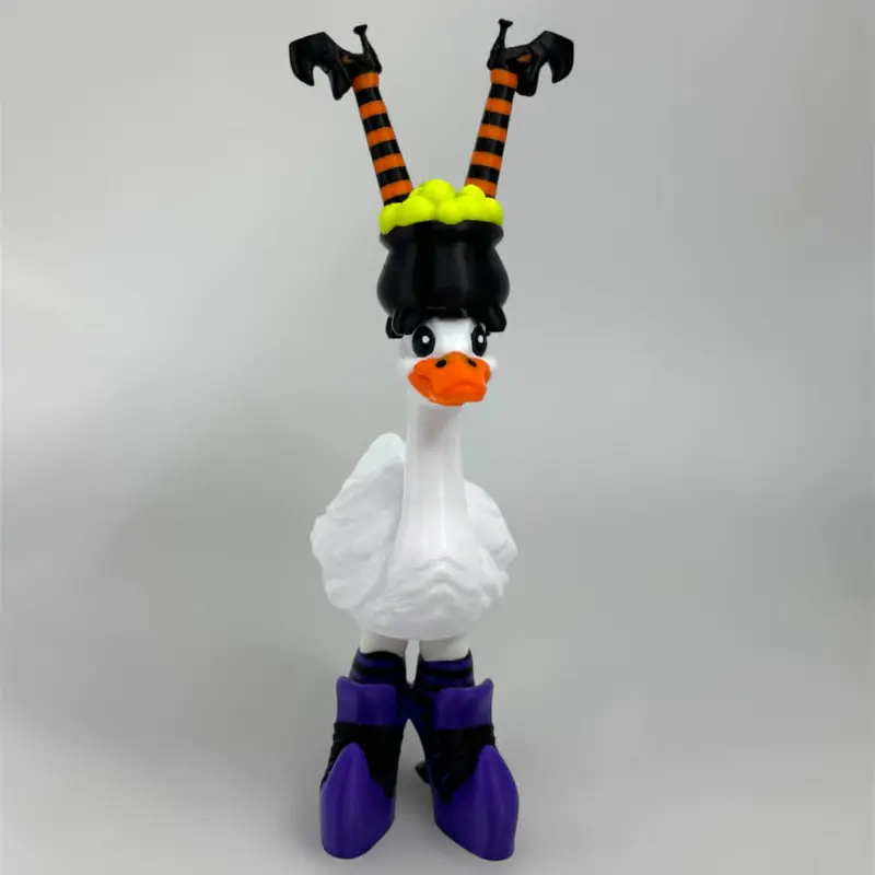 4.5-Inch Goose Figurine Funny Home Decor with Shoes Hats Seasonal 3D Printed