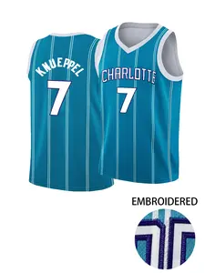 Men's Blue #7 High-Quality Breathable Basketball Jersey, Loose-Fitting Round Neck Sleeveless Vest, Embroidered Letters Numbers, Unisex Casual Sportswear, Stylish Jersey