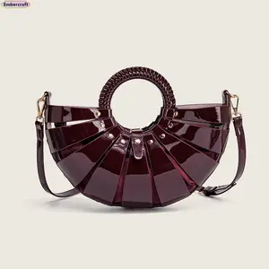 Women’s Red Nylon Crossbody Bag - Hollow Out, Lightweight, Textured Mini Purses Crossbody Bag with Adjustable Shoulder Strap, 2026 Trendy Chic Design for Daily Travel, Summer Outfits