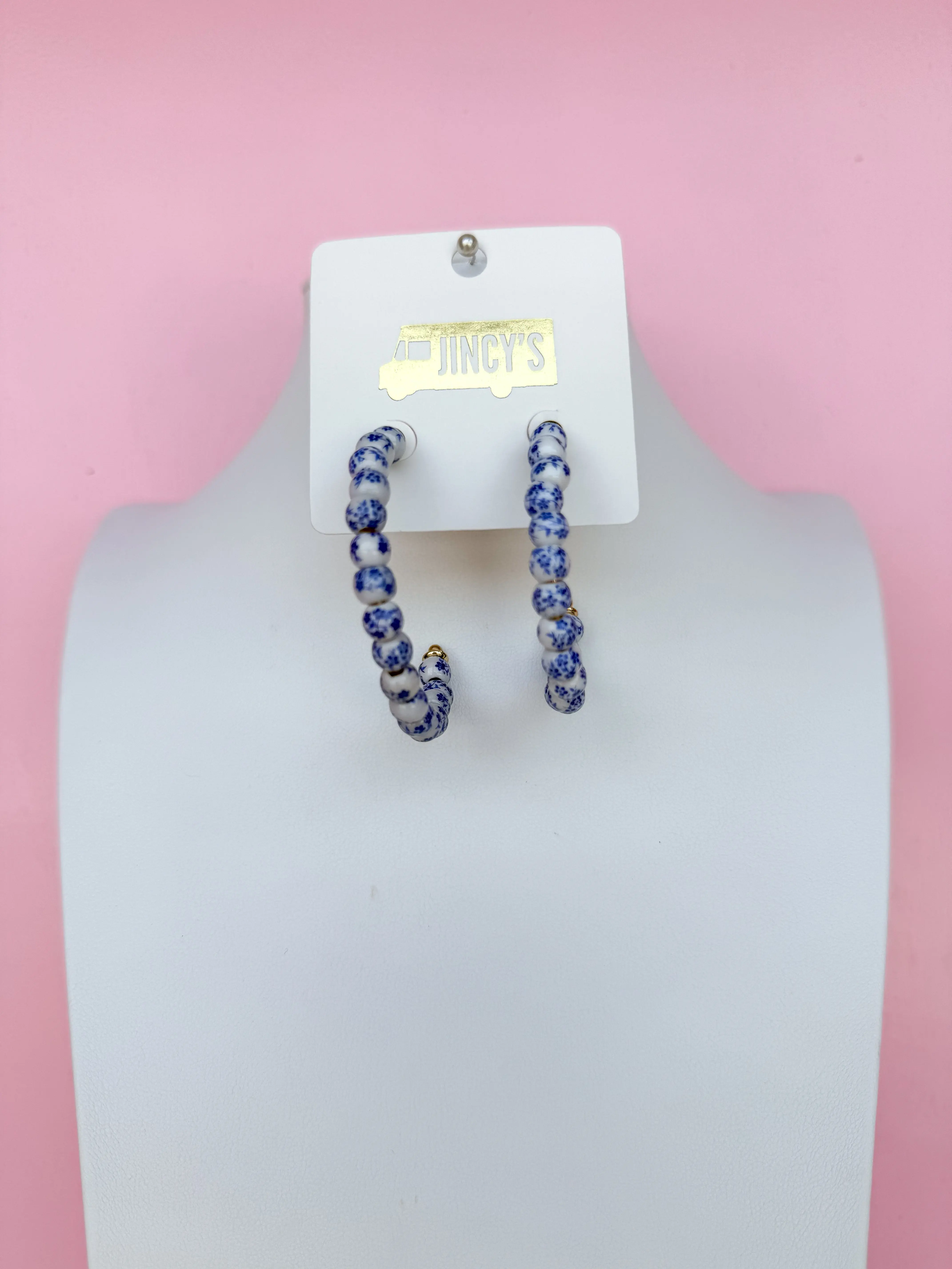 Chinoiserie Charm Hoop Earrings