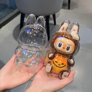 Clear Rabbit Design Storage Box, 1 Count Transparent Hanging Storage Box for Plush Toy, Doll Accessories, Home Organizer for Living Room Bedroom