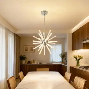 24-Light Bubble Pillar Chandelier,Adjustable Pendant Lights Living Room Dining Room Decoration Lamp Custom Hotel Project Lighting