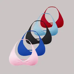 Women’s Open-Back Halter Sports Bra Seamless Gym Crop Breathable Quick-Dry 4-Way Stretch Comfort Light-Medium Support for Yoga Training & Daily Wear