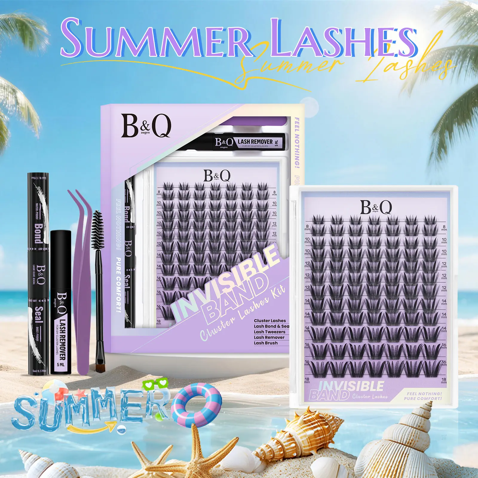 Medusa Kit l B&Q Updated Silk Protein Material Lash Cluster,Combined Natural&Manga Flora&Fairy Style,C Curl for DIY Eyelashes Extension,Waterproof,Long Lasting Fake Lash Cosmetic Makeup Anime Vacation Lash Outdoorfun Salon Effect #dealsforyoudays