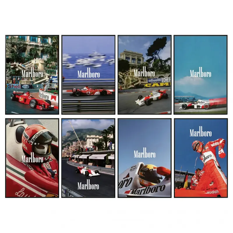Marlboro F1 Poster |   Formula 1 Racing Car Canvas Wall Art for Home, Office & Hall Decor