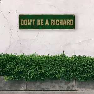Don't Be A Richard Metal Sign, Vintage Plaque Decoration, Home Decor Room Decor, Garden Decoration Supplies