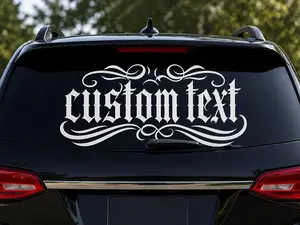 Custom Text Decal Old English