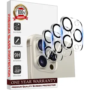 Entronix 3-PACK For iPhone 16, Plus, Pro Max, Clear Camera Lens Protector, Easy Installation, Protective Smartphone Accessories Protection Tempered