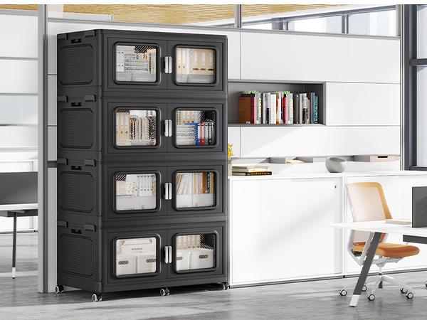 BROVIEW 50Qt-1200Qt Extra Large Storage Bins with Lid, Plastic Stackable Storage Bins with Wheels, Collapsible Closet Organizer and Storage Drawers,Multi-pack 1/3/4/5pack