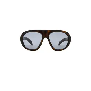 Prada Circular Sunglasses in Juniper Tortoise & Grey Prada Circular Sunglasses in Juniper Tortoise & Grey