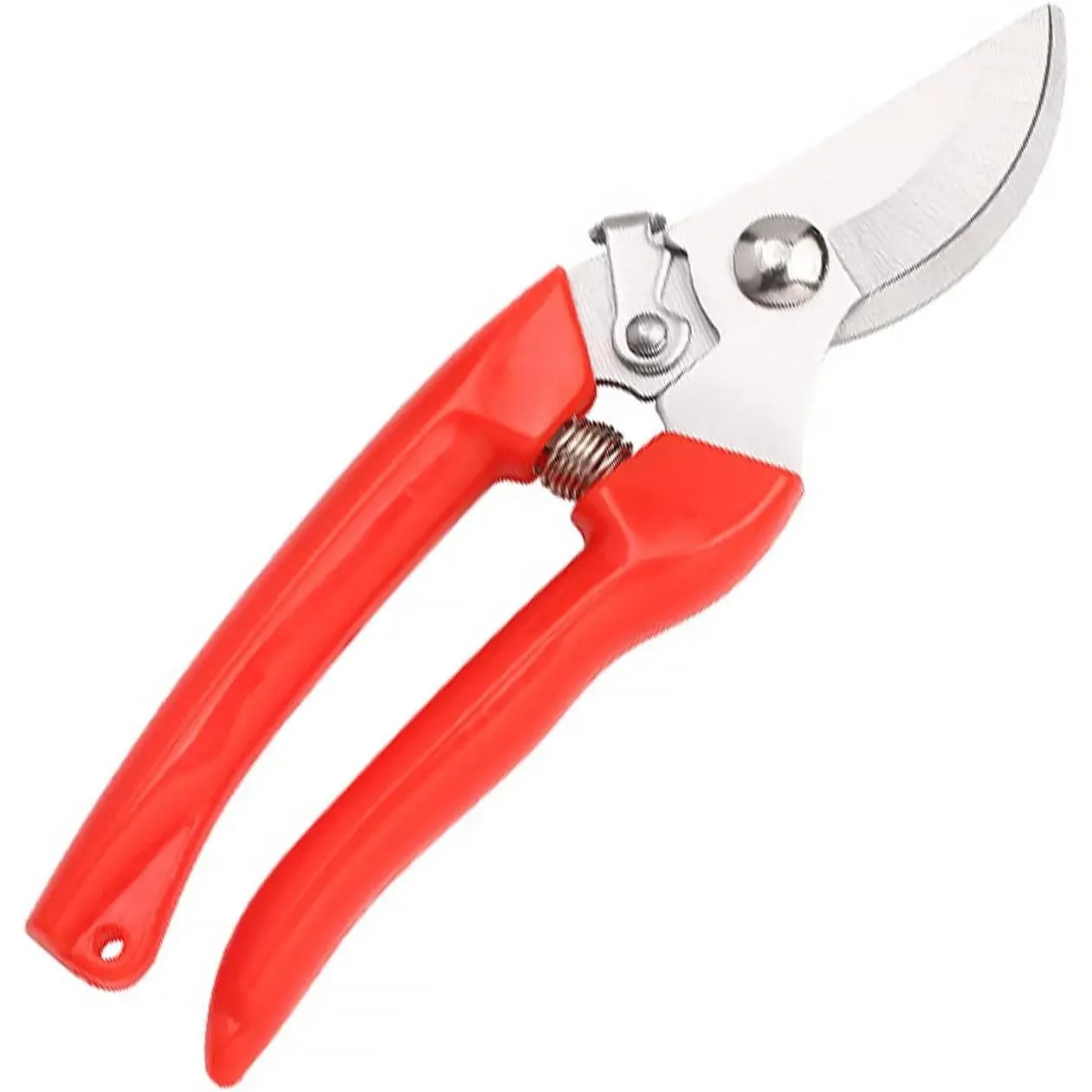 Red-Handle Curved Garden Shears with Sharp Stainless Steel Blades for Pruning, Trimming, Fruit Picking, Gardeners, Roses, Herbs, Bonsai, Florist Use