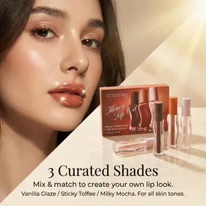 3PCS Lipgloss Set, 24-hour moisturizing lip balm, moisturizing and non greasy, plump effect, exquisite nude color