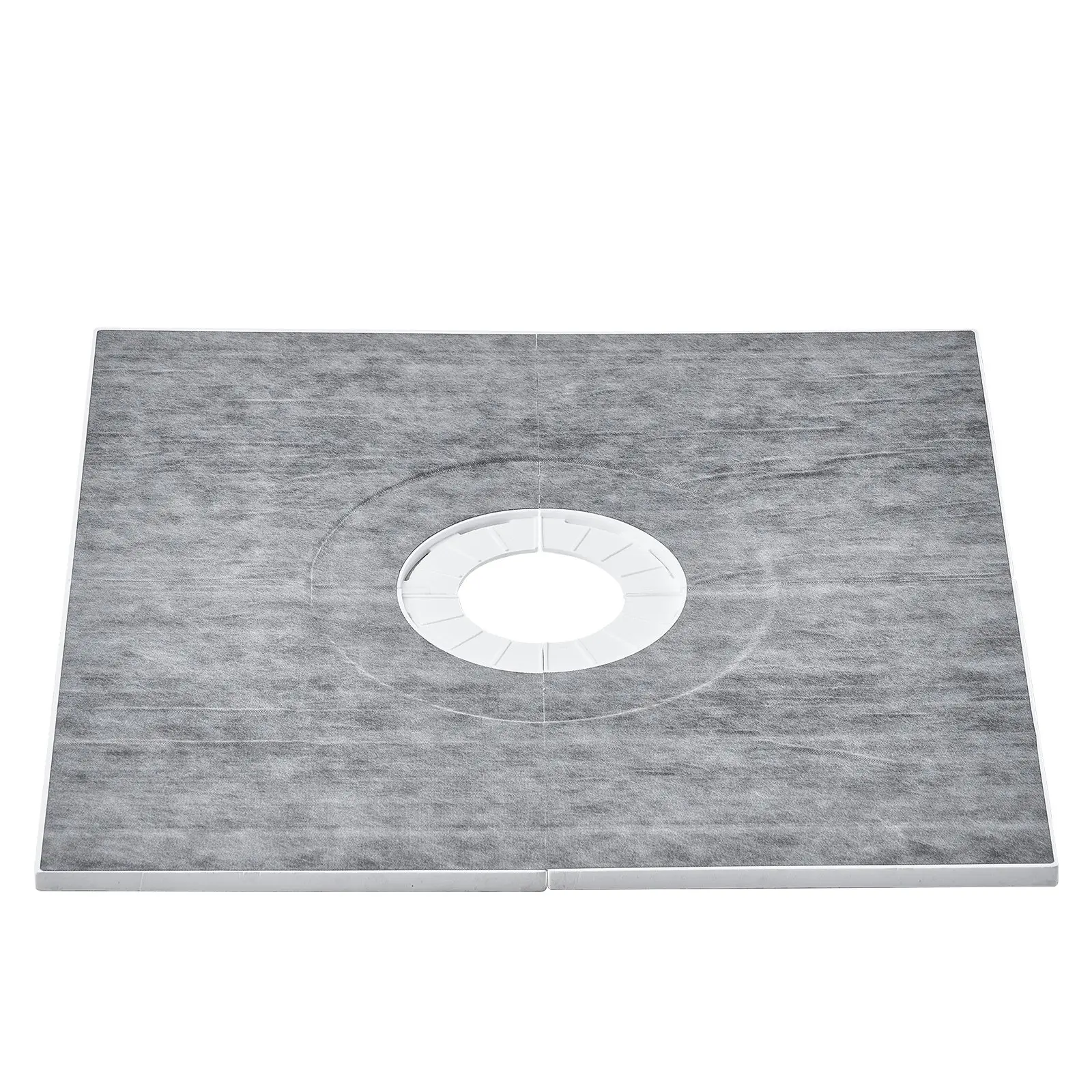 【Summerfinds】 VEVOR 36 x 36 Inch Leak-Proof Slim Profile Waterproof EPS Shower Installation Kit, Curb & Pan with 6.3 in Central Drain, 2 Waterproof Cloths & Slope Sticks for Bathroom