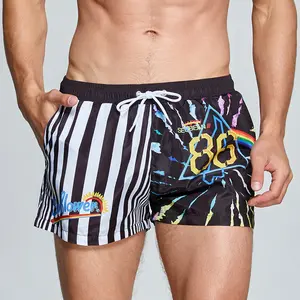 2026 NEW  Men'S Summer Casual Beach Shorts, Tropical Style, Loose Fit, Lightweight And Quick-Drying Fabric, Perfect For Outdoor Activities And Daily Wear
