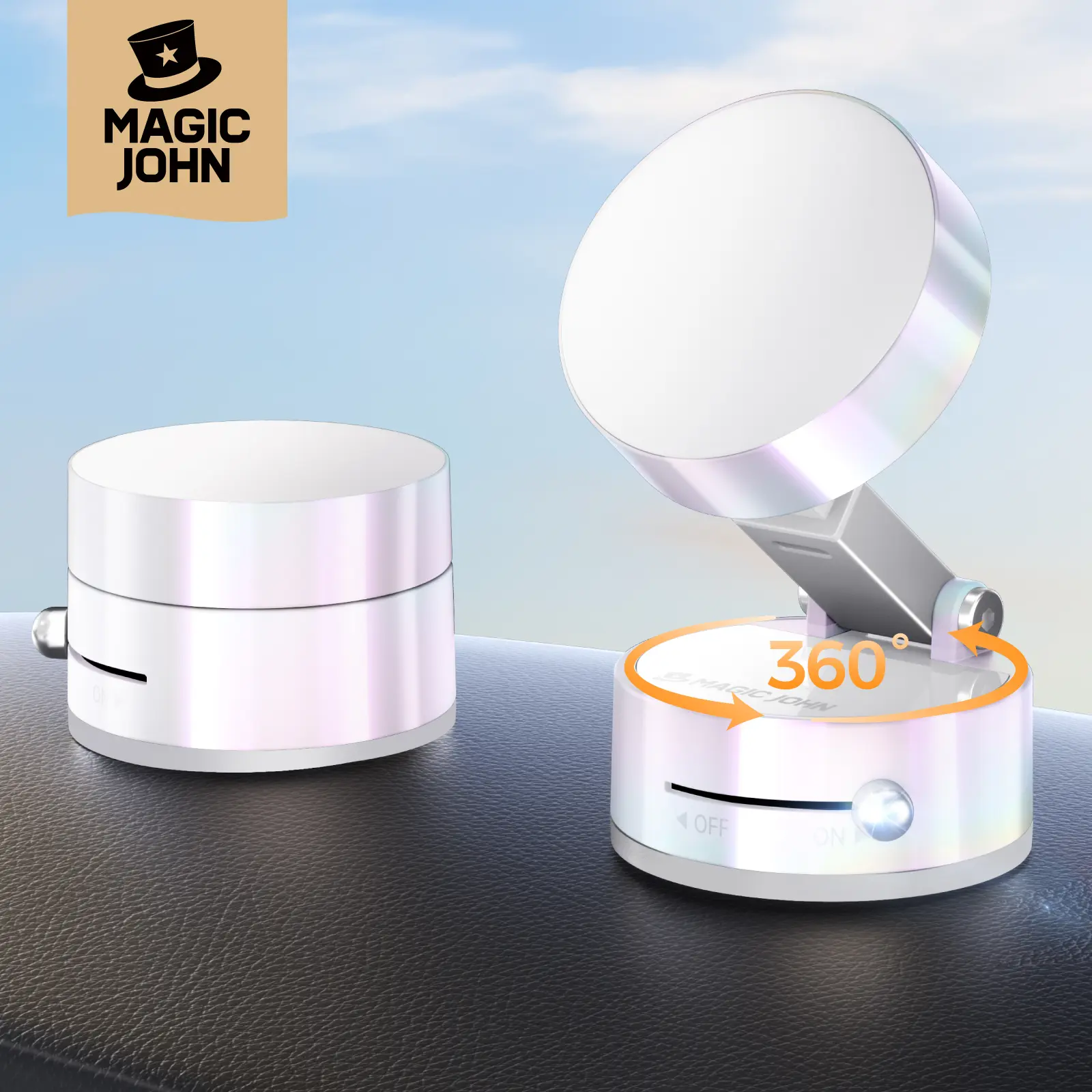 Pearl White-Upgraded (with 360° Rotating)