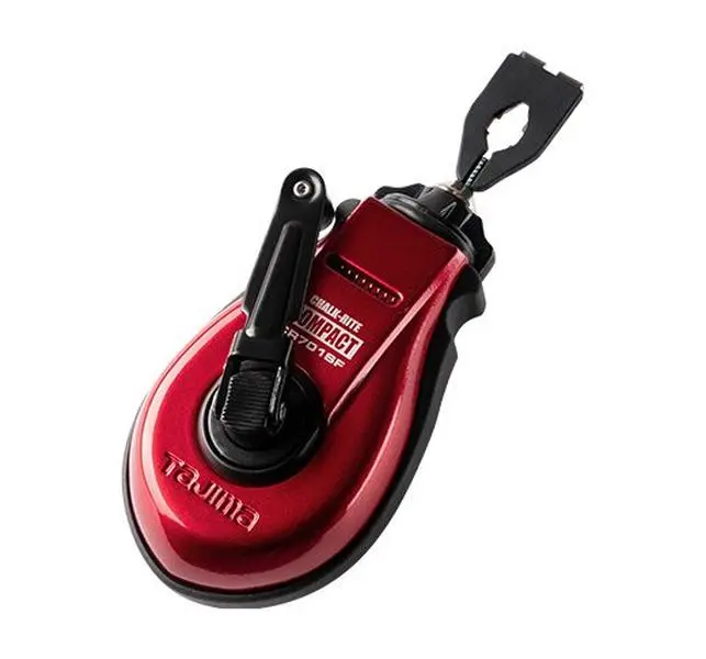 Tajima CR701SFR Chalk-Rite COMPACT Measuring Tape Heavy-Duty Aluminum Case Collapsible Handle Wear-Resistant Tip 0.04 in Lines