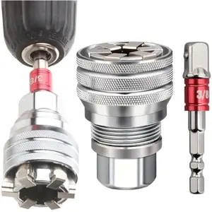 2PCS Socket Wrench Set,Multi-Function Universal Tool - Universal Maintenance Tool, 10-19mm Universal Adjustable Socket Wrench,Impact Grade 3/8" Socket Adapter (SET-1)