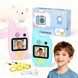 Video Walkie Talkies (2pcs) with Voice Changer, Video Call, Take A Picture, Dual Cameras for Indoor Play Camping Hiking Travel Birthday Gift, Outdoor Communication, Travel Essentials, Colorful Design, Durable(2412-2462MHZ)