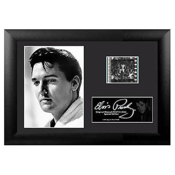 212 MAIN Authentic Elvis Presley Collectible Real Film From The Movie Cell Photo, 7x5 In Black MDF Frame With Certificate Of Authenticity & Easel Back, Baby & Maternity Room Decoration
