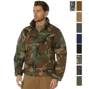 ROTHCO Men’s Camouflage Special Ops Soft Shell Jacket - Casual Activewear Sportswear, Long-Sleeve Polyester Fabric Top, 3-Layer Fleece Lined, 8 Pockets, Weatherproof, Elastic Drawstring, Zippered Tactical Outdoor Coat