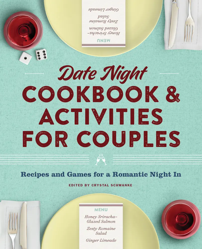 Used Paperback Book - Date Night Cookbook with Food, Meal Prep, Menu & Fun At-Home Activities for Couples: Recipes & Games by Crystal Schwanke (English)