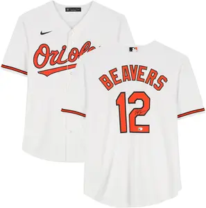 Dylan Beavers Baltimore Orioles Autographed White Nike Replica Jersey - Fanatics Authentic Certified