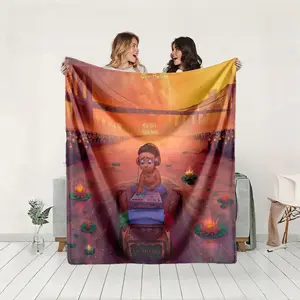 1 piece Sure, here's the translation: Jon Bellion "New York Soul" music creation illustration. Let me know if you need further assistance! themed flannel blanket - Modern design flannel blanket, suitable for sofas and beds, all-season use, super