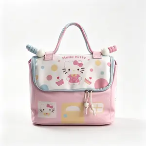 Sanrio Hello Kitty Cosmetic Bag - Compact & Convenient Travel Essential Organizer for Beauty Items - Charming Design for Fans