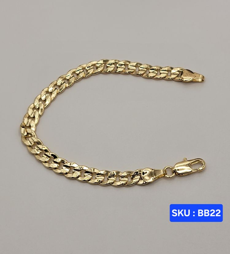 Bracelet Cuban Link Style Laminated-Gold 6 Inches 6 Millimeters for Babies & Small Kids Size Jewelry Accessory Bracelet Cuban Link Style Laminated-Gold 6 Inches 6 Millimeters for Babies & Small Kids Size Jewelry Accessory