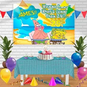 What's Funnier Than 24? Birthday Banner Personalized Party Backdrop Decoration 60x42 Inches - 5x3 Feet