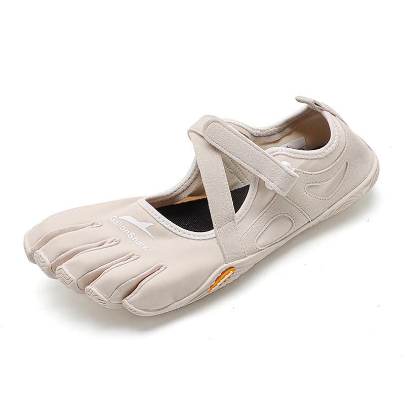 Barefoot Magic Claw Five-Toe Shoes Multi-Functional Ultra-Portable Hook-and-Loop Women's Shoes New Women's Fitness Training Yoga Hybrid Soft-Sole Dance Shoes Indoor/Outdoor Pilates Toe-Separating Shoes White