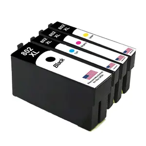 U.S. Remanufactured for Epson T802XL Black and 3 Color Combo 4-Pack