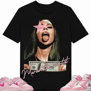 BIG FACE Mariaahh The Scientist light Pink Star, Shirt to match A J Low Triple Pink,Shirt to matching Sneaker 4