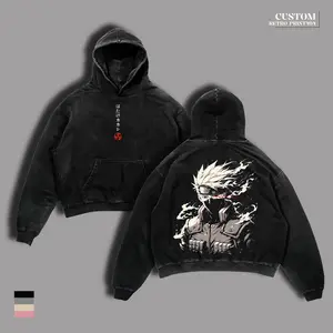 Kakashi Vintage Oversized T-Shirt & Hoodie 2026 – Retro Washed Anime Tee, Heavyweight Cotton Unisex Streetwear Top, Naruto Kakashi Graphic Merch for Anime Fans & Manga Lovers