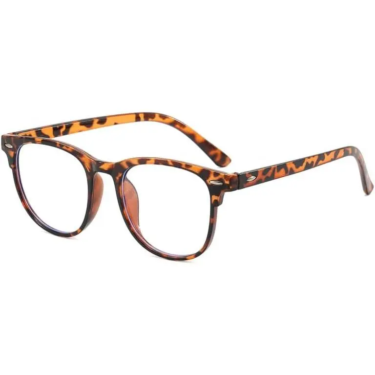 Women's Leopard Print Glasses Boho Style Square Frame  Eyewear, Non-Prescription Fashion Accessory