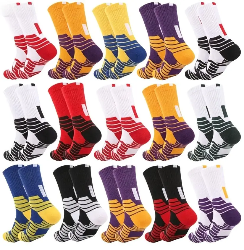 Women's Striped Non-Slip Mid-Calf Sportswear Socks, 3/6/9 Pairs - Thick, Lightweight, Breathable, Quick-Drying Polyester, 1-Size - Ideal for Athletic Activities, Cold Wash Compatible, Great Gifts for Women, Socks For Women
