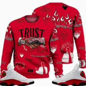 Retro 13 Chicago Sweatshirt, Chicago 13s Outfits, Trust No One Streetwear Unisex Sneaker Matching Shirts
